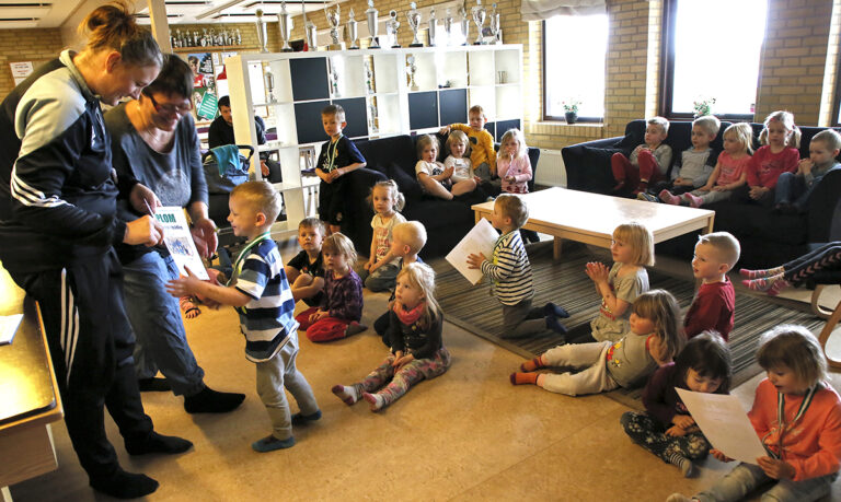 Afslutning på boldleg