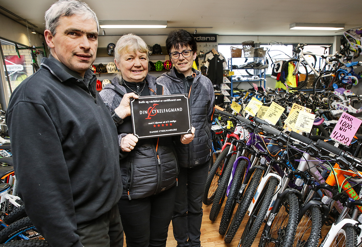 Fem stjerner til cykelhandleren i Østervrå Fem stjerner til cykelhandleren i Østervrå