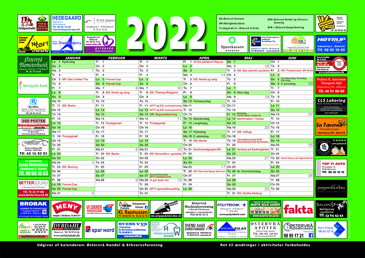 Østervråkalenderen 2023 Østervråkalenderen 2023