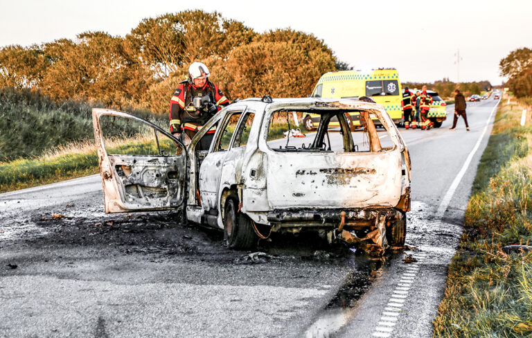 Bil udbrændte på Jerslevvej