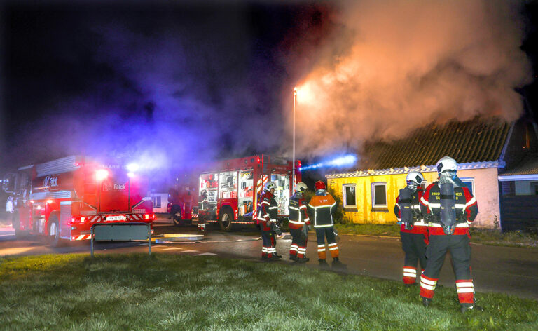 Brand raserede hus i Try