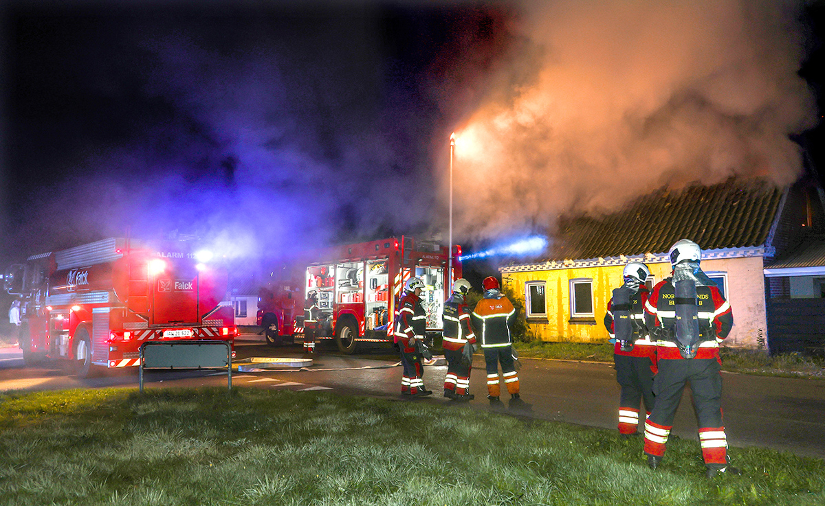 Brand raserede hus i Try Brand raserede hus i Try