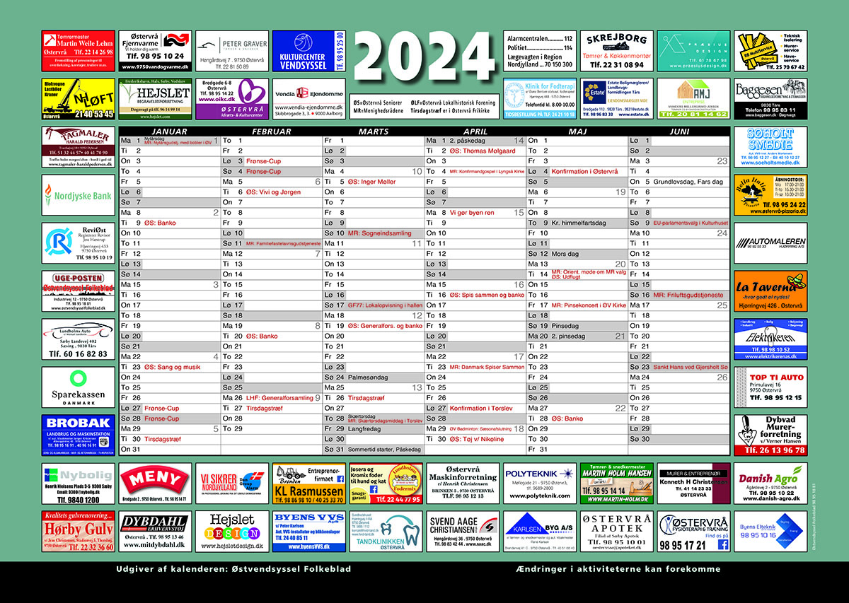 Østervråkalenderen 2025 Østervråkalenderen 2025
