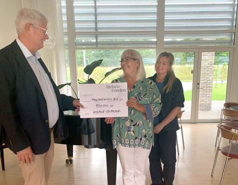 Melsen Fonden donerer en halv million kronertil Hospice Vendsyssel