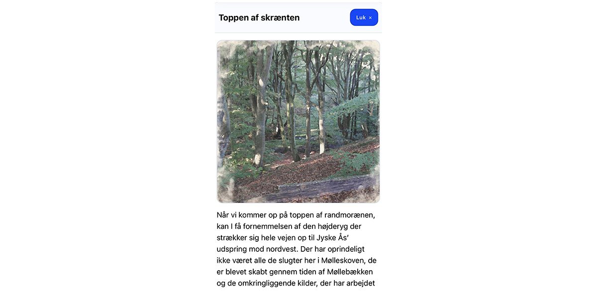 Ny app bringer naturen til live ved Dorf Mølle Ny app bringer naturen til live ved Dorf Mølle